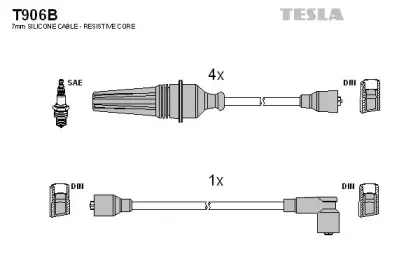 Комплект проводов зажигания TESLA купить