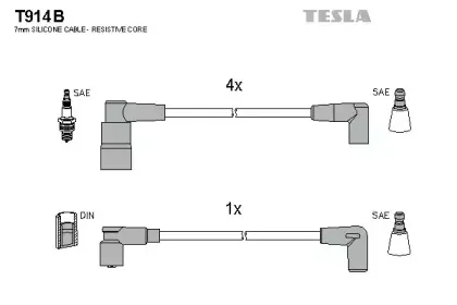 Комплект проводов зажигания TESLA купить