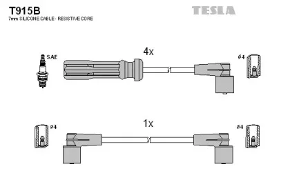 Комплект проводов зажигания TESLA купить