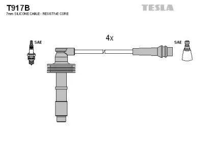 Комплект проводов зажигания TESLA купить