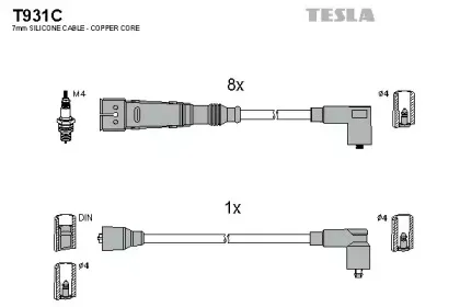 Комплект проводов зажигания TESLA купить