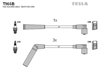 Комплект проводов зажигания TESLA купить