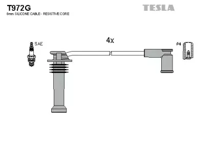 Комплект проводов зажигания TESLA купить