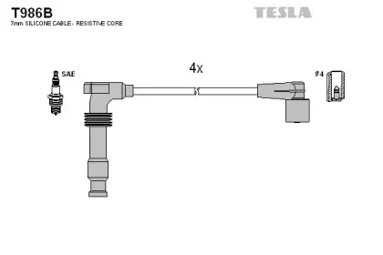 Комплект проводов зажигания TESLA купить