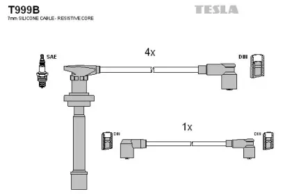 Комплект проводов зажигания TESLA купить