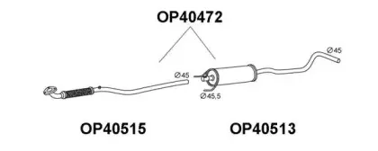 Средний глушитель выхлопных газов VENEPORTE купить