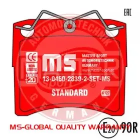 Комплект тормозных колодок, дисковый тормоз MASTER-SPORT купить