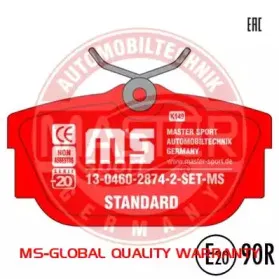 Комплект тормозных колодок, дисковый тормоз MASTER-SPORT купить