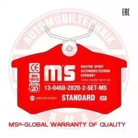 Комплект тормозных колодок, дисковый тормоз MASTER-SPORT купить