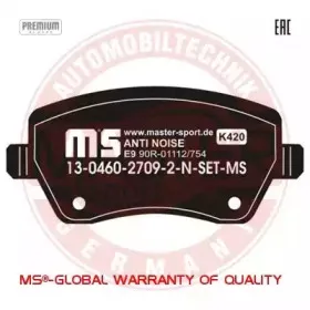 Комплект тормозных колодок, дисковый тормоз MASTER-SPORT купить