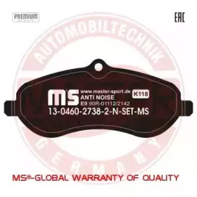 Комплект тормозных колодок, дисковый тормоз MASTER-SPORT купить