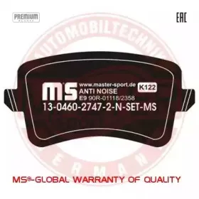 Комплект тормозных колодок, дисковый тормоз MASTER-SPORT купить