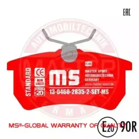 Комплект тормозных колодок, дисковый тормоз MASTER-SPORT купить