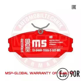 Комплект тормозных колодок, дисковый тормоз MASTER-SPORT купить