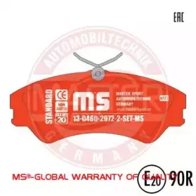 Комплект тормозных колодок, дисковый тормоз MASTER-SPORT купить