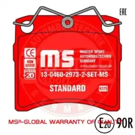 Комплект тормозных колодок, дисковый тормоз MASTER-SPORT купить