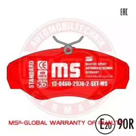 Комплект тормозных колодок, дисковый тормоз MASTER-SPORT купить