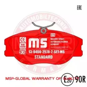 Комплект тормозных колодок, дисковый тормоз MASTER-SPORT купить