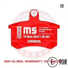 Комплект тормозных колодок, дисковый тормоз MASTER-SPORT купить