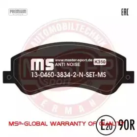 Комплект тормозных колодок, дисковый тормоз MASTER-SPORT купить
