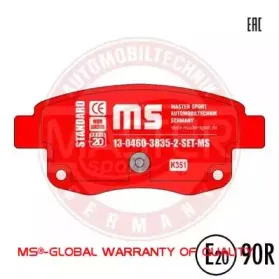 Комплект тормозных колодок, дисковый тормоз MASTER-SPORT купить
