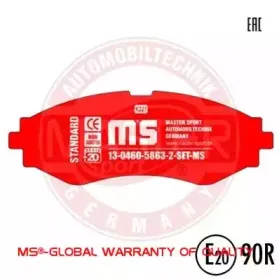 Комплект тормозных колодок, дисковый тормоз MASTER-SPORT купить