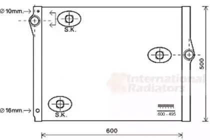 Радиатор, охлаждение двигателя VAN WEZEL купить