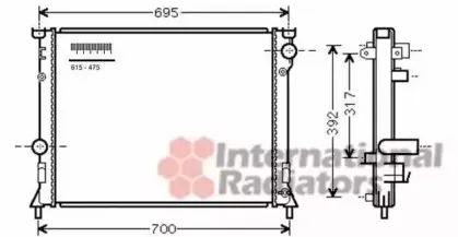 Радиатор, охлаждение двигателя VAN WEZEL купить