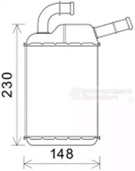 Теплообменник, отопление салона VAN WEZEL купить