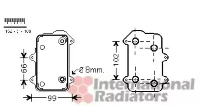 масляный радиатор, двигательное масло VAN WEZEL купить