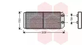 Теплообменник, отопление салона VAN WEZEL купить