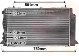 Радиатор, охлаждение двигателя VAN WEZEL купить