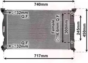 Радиатор, охлаждение двигателя VAN WEZEL купить