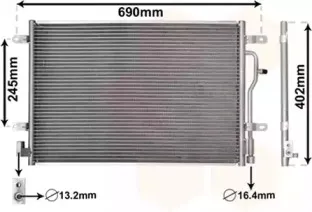 Конденсатор, кондиционер VAN WEZEL купить