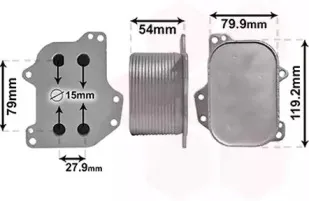 масляный радиатор, двигательное масло VAN WEZEL купить
