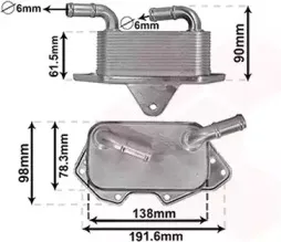 масляный радиатор, двигательное масло VAN WEZEL купить
