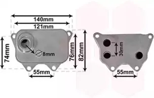 масляный радиатор, двигательное масло VAN WEZEL купить