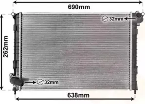 Радиатор, охлаждение двигателя VAN WEZEL купить