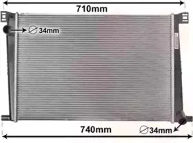 Радиатор, охлаждение двигателя VAN WEZEL купить
