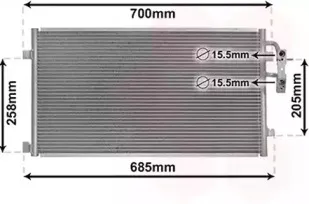 Конденсатор, кондиционер VAN WEZEL купить