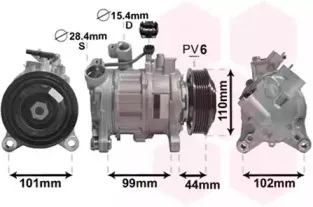 Компрессор, кондиционер VAN WEZEL купить