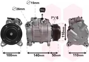 Компрессор, кондиционер VAN WEZEL купить