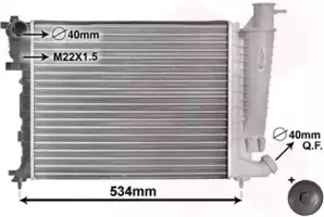 Радиатор, охлаждение двигателя VAN WEZEL купить