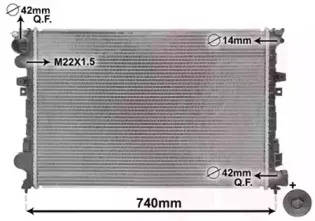 Радиатор, охлаждение двигателя VAN WEZEL купить