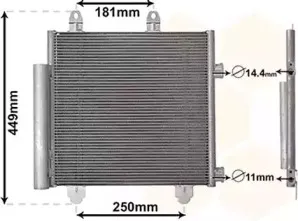 Конденсатор, кондиционер VAN WEZEL купить