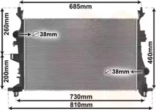 Радиатор, охлаждение двигателя VAN WEZEL купить