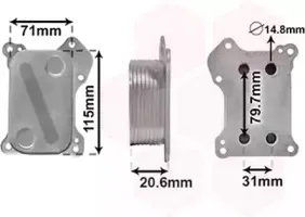 масляный радиатор, двигательное масло VAN WEZEL купить