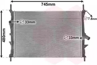 Радиатор, охлаждение двигателя VAN WEZEL купить