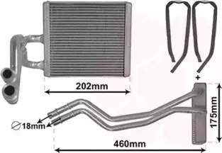 Теплообменник, отопление салона VAN WEZEL купить