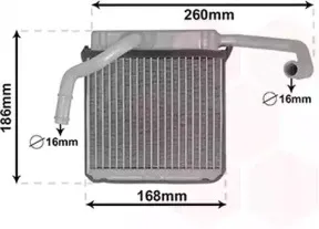 Теплообменник, отопление салона VAN WEZEL купить
